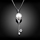 925 Sterling Silver Cubic Zirconia Pendant Necklaces NJEW-BB18738-4