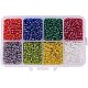 PandaHall Elite About 4200 Pcs 8/0 Multicolor Beading Glass Seed Beads 8 Colors Round Transparent Pony Bead Mini Spacer Czech Beads Diameter 3mm for Jewelry Making SEED-PH0006-3mm-02-1
