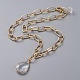 Aluminium Paperclip Chains Necklaces NJEW-JN02694-01-1