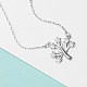 Дерево желаний 925 ожерелье из стерлингового серебра с кубическим цирконием для женщин NJEW-BB72248-A-5