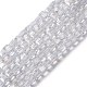 Chapelets de perles en verre électroplaqué X-EGLA-D018-8x8mm-01-4