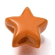スプレー塗装真鍮ビーズ  スター  ダークオレンジ  9.5x10x5.5mm  穴：2.3mm KK-I683-22D-2