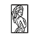 鉄の壁の芸術の装飾  フロントポーチ用  リビングルーム  キッチン  マットなスタイル  女の子  300x178x1mm HJEW-WH0067-216-1