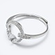 Componentes del anillo de dedo de plata de ley 925 ajustables STER-F045-09-2