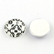 Half Round/Dome Floral Photo Glass Flatback Cabochons for DIY Projects X-GGLA-Q037-18mm-01-2
