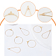 Beebeecraft 1 Box 40Pcs Real 18K Gold Plated Brass Hoop Earring Findings Teardrop Round Beading Hoop Earrings Component Accessories for DIY Jewelry Making Craft KK-BBC0001-35-4