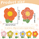 60pcs 6 couleurs appliques de fleurs au crochet DIY-FG0004-49-2