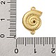 Gestellplattierung Messing Muschelform Verbindungsstück Charms&nbsp;KK-Z070-14G-3