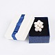 Rectangle Bowknot Ribbon Cardboard Jewelry Ring Boxes with Velvet CBOX-N005-02-2