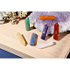 7 個の天然石ディスプレイ装飾  癒しの石の杖  レイキチャクラ瞑想療法デコ用  六角プリズム  38~41x9.9mm WG16210-01-2