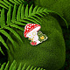 Champignon avec broche en émail grenouille MUSH-PW0001-036-2