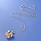 Platinum Tone Iron Chain Pendant Necklaces X-NJEW-M145-04E-1