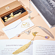 Nbeads Glass Ball & 3D Brass Butterfly Pendant Bookmarks AJEW-NB0005-09-4