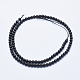 Chapelets de perles en tourmaline noire naturelle G-E444-27-4mm-2
