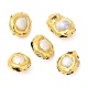 Perles ovales en perles keshi naturelles de style baroque KK-M251-12G-1
