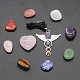 Ensemble d'ornements de pierres précieuses chakra sur le thème de la Saint-Valentin VALE-PW0003-03-3