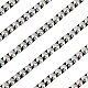 FINGERINSPIRE 2.5 Yards/2.3m Hot Fix Nailhead Trim 8mm Sliver Metal Iron-on Nailhead Trim with Black PU Leather Base Pyramid Stud Nailhead Applique Trim for DIY Clothes Bag DIY-FG0003-32-1