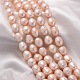 Natural Cultured Freshwater Pearl Oval Beads Strands PEAR-E004-10-1