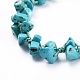 Adjustable Synthetic Turquoise(Dyed) Chip Beads Braided Bead Bracelets BJEW-JB04392-07-2
