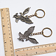 DICOSMETIC 10Pcs Antique Bronze Eagle Key Ring Flying Eagle Keychain Scout Leader Keychain Alloy Keyrings in Retro Style Bag Ornament Keychains Gift Scoutmaster Gift for Men KEYC-DC0001-09-3