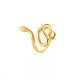 Placcatura ionica (ip) 304 anello del polsino aperto a serpente in acciaio inossidabile per le donne X-RJEW-S405-226G-3