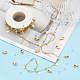 CHGCRAFT 16.4Feet Brass Star Beaded Link Chain Real 18k Gold Plated Link Chain Handmade Star Curb Chain Bulk with 20Pcs Open Jump Rings and 10Pcs Lobster Claw Clasps for Jewellery Making DIY-CA0005-09-4