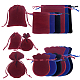 Nbeads 48 個 12 スタイルのベルベット巾着ポーチ  混合色ひょうたんベルベットのジュエリーバッグと長方形のベルベットのジュエリーバッグ、結婚式、誕生日、クリスマスギフト、ジュエリー梱包用 TP-NB0001-49-1
