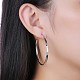 925 Sterling Silver Hoop Earrings EJEW-BB30167-3