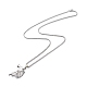 Alloy Lion Pendant Necklace with 201 Stainless Steel Box Chains for Men Women NJEW-E016-23AS-2