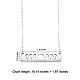 Brass Rectangle with Moon Phase Pendant Necklace with Cable Chains for Women JN1026A-2