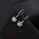 18K Real Platinum Plated Crown Alloy Austrian Crystal Dangle Earrings EJEW-DD0002-05B-3