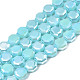 Electroplate opaco colore solido perle di vetro fili EGLA-N002-27-A05-1