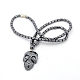 Mens Hip Hop Skull Magnetic Synthetic Hematite Pendant Necklaces NJEW-F026-21-1