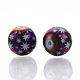 Christmas Electroplate Glass Beads X-EGLA-R113-07G-2