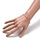 Mini bracciali elasticizzati con perline in agata grigia naturale BJEW-JB07669-02-3