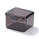 プラスチックの箱  長方形  ブラック  10.6x21x2.7cm CON-F018-03-4