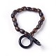 Bracelets avec perles en bois BJEW-WH0006-01-2