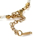Verre ovale et 201 collier de perles en acier inoxydable NJEW-Z029-01A-3