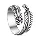 Shegrace adorabile 925 anello da dito con piuma in argento sterling JR149B-02-1