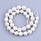 Fili di perle graduate di perle naturali barocche keshi PEAR-Q004-32A-2