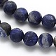 Frosted Round Natural Orange Sodalite Beads Strands G-N0166-63-6mm-2