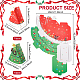 BENECREAT 20Pcs 2 Colors Christmas Theme Foldable Triangle Cardboard Boxes CON-BC0006-96-2