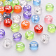 Perles acryliques transparentes de couleurs mélangées TACR-Q102-003A-1