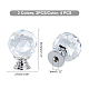 SUPERFINDINGS 4Pcs 2 Style Crystal Ball Finial with Base Royal Designs Clear Ball Crystal Glass Lamp Finials for Lamp Shade FIND-FH0002-85-5