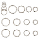 Anillos de puerta de resorte de aleación de zinc pandahall elite 16 Uds 4 estilos FIND-PH0007-92-1