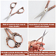 SUNNYCLUE 1Set 4.7Inch Stainless Steel Embroidery Scissors Butterfly Pattern Vintage Style Pointed Tip Sewing Shears for Papercraft Crochet Cross Stitch Knitting Scissors Red Copper Printed Package TOOL-WH0139-09R-4