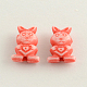Craft Style Colorful Bunny Acrylic Beads MACR-Q157-M09-2