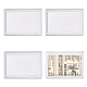 Chgcraft 4 pièces 2.8x3.9 pouces rectangle transparent acrylique timbre boîtes de rangement pour l'affichage de collection de photos CON-WH0092-32-1