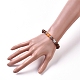 Dyed Wood Round Beads Stretch Bracelets BJEW-JB04839-02-3