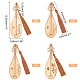 Nbeads 4Pcs 4 Style Ancient Musical Instrument Pipa Chinese Style Bookmark with Tassels for Book Lover AJEW-NB0002-72-2